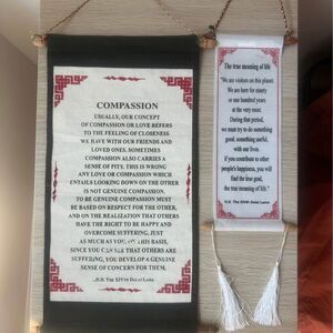 Dalai Lama quotes wall hangings
